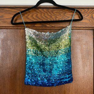Free People Sequin Strapless Top